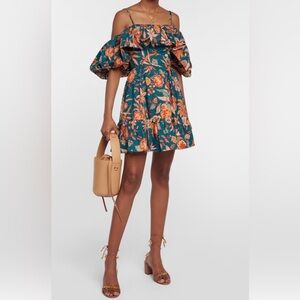 Ulla Johnson Lila Floral Cotton Poplin Mini Dress Size 2